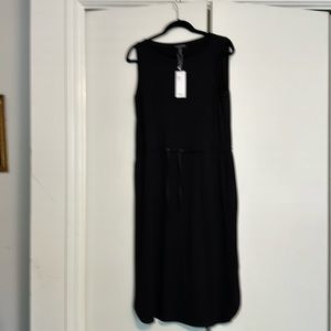 Eileen Fisher black sleeveless dress